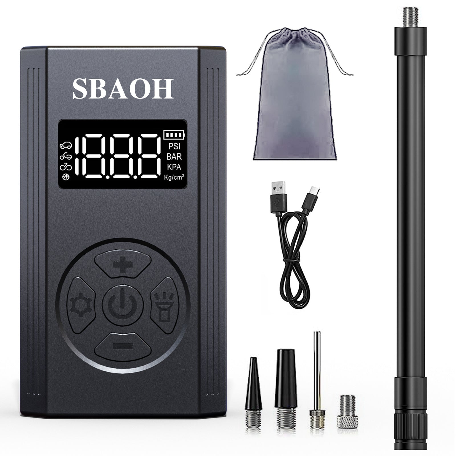 Premium Wireless Digital Air Inflator – 150PSI, Portable, USB-C, 5000mAh - Tire Boost